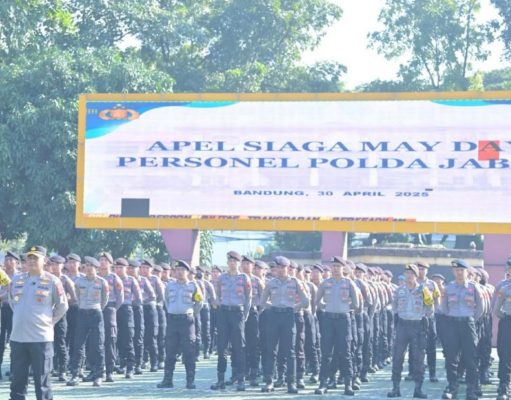 Polda Jabar Gelar Apel Siaga Hadapi Mayday 2025