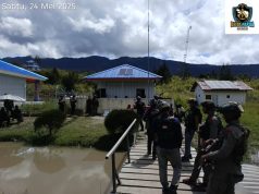 Bandara Aminggaru Ilaga diamankan Satgas Ops Damai Cartenz Saat Terjadi Kontak Senjata