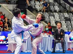 Bripda Jessica Sabet Medali Emas Kejuaraan Karate di Malaysia