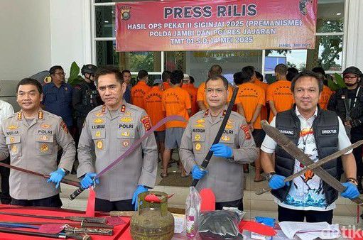 Polda Jambi Tangkap 274 Pelaku Premanisme, 32 Orang Ditahan