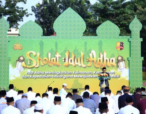 Jajaran Polri Tingkatkan Kepedulian Demi Persatuan dengan Gelar Salat Idul Adha