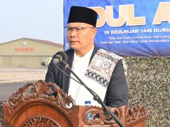 Ribuan Warga Bandung Salat Idul Adha di Lanud Husein S., Danlanud : Renungan Ikhlas Berkorban