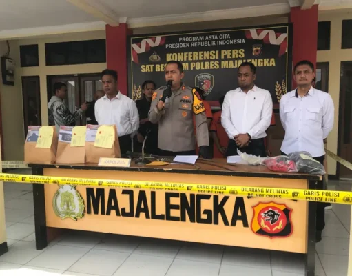Penyerangan Anggota Polsek Ligung oleh Geng Motor 4 Orang ditetapkan Sebagai Tersangka oleh Polres Majalengka