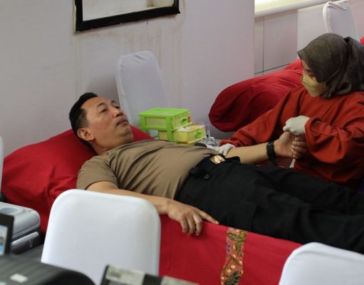 Bakti Kesehatan Hari Bhayangkara ke-79, Bersama KSPSI Kapolri Sebagai Peserta Donor Darah