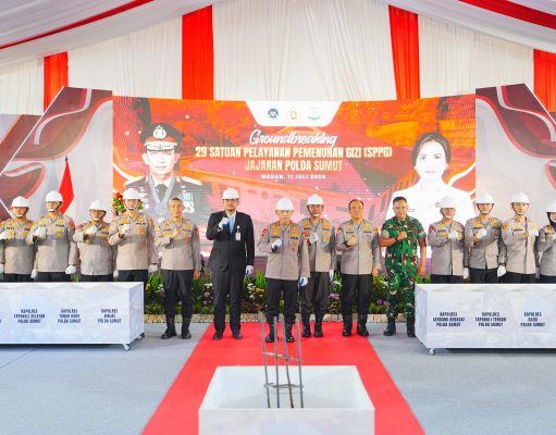 Komitmen Kapolri Dukung Program MBG Hadiri Groundbreaking 29 SPPG Polda Sumut