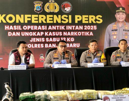 Peredaran 12 Kg Sabu Jaringan Fredy Pratama Digagalkan di Banjarbaru