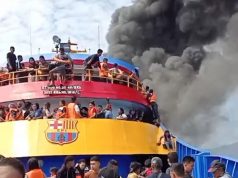 KM Barcelona 5 Terbakar di Depan Pulau Talise, 568 Penumpang Selamat