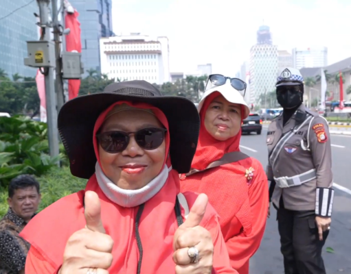 Warga Antusias Menyaksikan Kemeriahan HUT RI ke 80 di Monas
