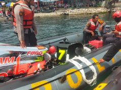Final F1 Powerboat Danau Toba, Gerak Cepat Tim SAR Brimob Polda Sumut Evakuasi Korban Tabrakan