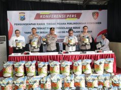 Polisi Grebeg Pabrik Oplosan Beras dengan Produksi 14 Ton Sehari di Sidoarjo