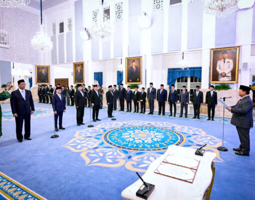 Presiden Prabowo Lantik Empat Menteri dan Satu Wakil Menteri Kabinet Merah Putih