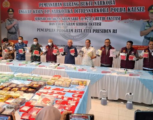 Peredaran 101 Kg Sabu Jaringan Freddy Pratama di Kalsel Berhasil Digagalkan Polda Kalsel