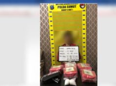 Polda Sumut Tangkap Pengedar Sabu di Hotel Golden Eleven Medan