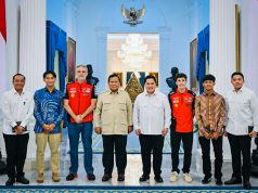 Presiden Prabowo Terima Kunjungan Juara Dunia MotoGP Marc Marquez dan Dua Pembalap Muda Indonesia di Istana Merdeka