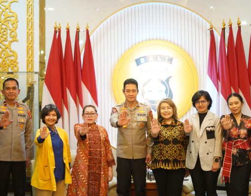 Tim Visitasi “HeForShe” Award Disambut Kapolda Bali