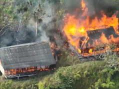 KKB Bakar SMP Negeri Kiwirok, Satgas Ops Damai Cartenz Amankan Desa Sekitar