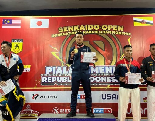 Personel Brimob PMJ Raih Emas dan Perak di Kejuaraan Karate Internasional SENKAIDO Cup Piala Kemenpora 2025