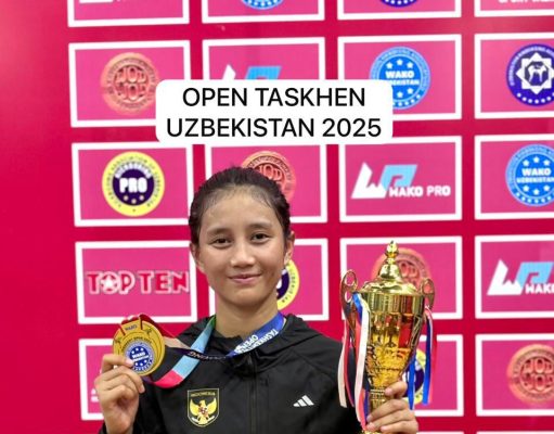 Polwan Sumut Sabet Emas di Piala Dunia Kickboxing Uzbekistan