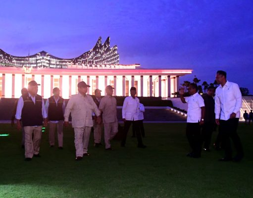 Presiden Prabowo Tiba di IKN, Tinjau Progres Pembangunan