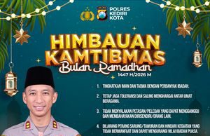 Kapolres Kediri Kota Sampaikan Himbauan Kamtibmas Selama Ramadhan 1447 H