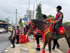 Patroli Berkuda Den Turangga Korsabhara, Atur Arus Lalu Lintas di Margonda Raya Depok
