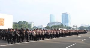 Polda Metro Turunkan 1060 Personil Gabungan Layani Aksi Perkumpulan Guru Madrasah Indonesia di Gedung DPR/MPR RI