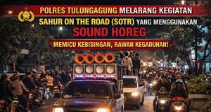 Polres Tulungagung Larang Penggunaan Sound Horeg pada Kegiatan Sahur On The Road