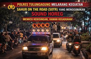 Polres Tulungagung Larang Penggunaan Sound Horeg pada Kegiatan Sahur On The Road
