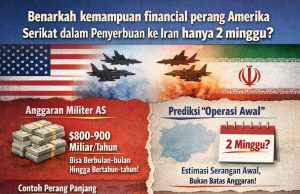 Benarkah Secara Financial Amerika Serikat dalam Penyerbuan Ke Iran Hanya Mampu Berperang 2 Minggu?