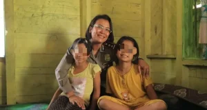 Kapolres Samosir Jadi Orangtua Asuh Anak Korban Penganiayaan