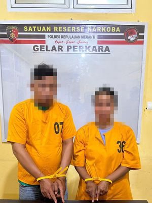 Diduga Jadi Pengedar Ekstasi, Pasutri Diringkus Sat Resnarkoba Polres Kep Meranti