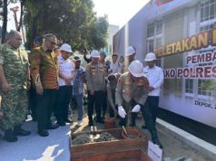 Mako Polres Depok Mulai di Bangun, Kapolda Letakkan Batu Pertama