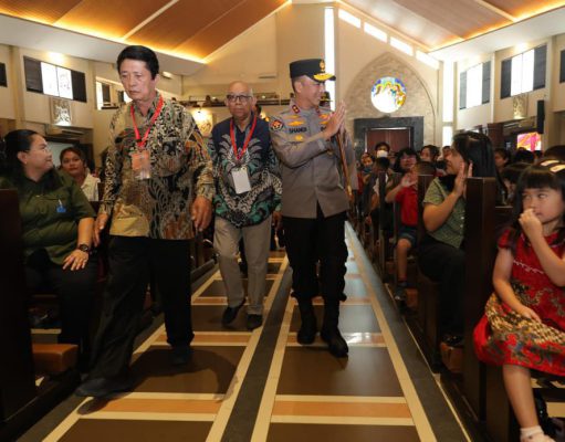 Sapa Jemaat Gereja St. Yoseph, Kapolda Sumsel Ajak Gotong Royong Jaga Kamtibmas Bumi Sriwijaya