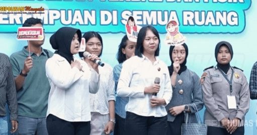 Sepolwan Polri Edukasi Self Defence kepada Masyarakat di CFD Bundaran HI