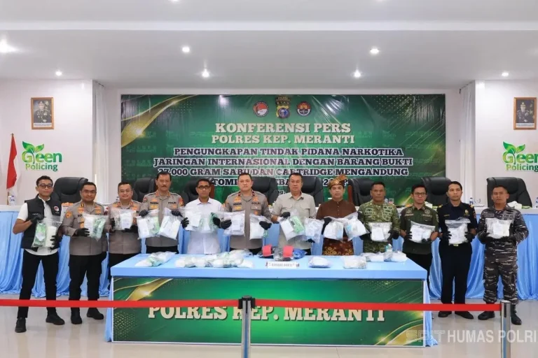 Pengedar 27 Kg Sabu Sindikat Internasional Dibekuk Polda Riau di Meranti