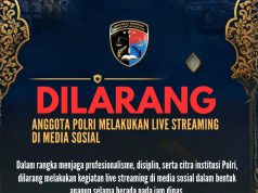 Jaga Profesionalitas Anggota, Polri Tegaskan Larangan Live Streaming Saat Bertugas