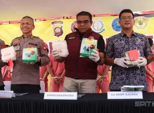 Polda Kalbar Gagalkan Peredaran Narkoba Miliaran Rupiah dan 32 Tersangka Diamankan