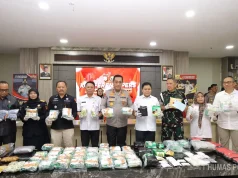 Barang Bukti Narkotika Jaringan Internasional di Sulsel Dimusnahkan