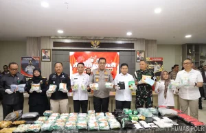 Barang Bukti Narkotika Jaringan Internasional di Sulsel Dimusnahkan