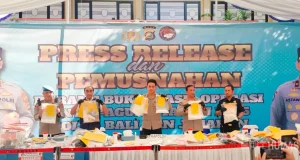 Selama Operasi Antik 2026 111 Kasus Narkotika Diungkap dengan BB Lebih 13 Miliar Rupiah Dimusnahkan
