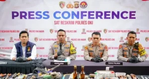 Polres OKI Ungkap Peredaran Senjata Api Ilegal, Amankan Pembuat Senpi Rakitan dan Bom Molotov dalam Operasi Senpi Musi 2026