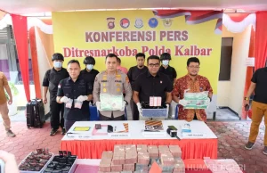 4,3 Kg Sabu dan Uang Tunai 3,8 M Disita Hasil Pengungkapan Jaringan Narkoba di Kalbar