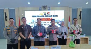 Polres Kutim Musnahkan 29,26 Gram Sabu dan Amankan Empat Pelaku