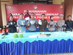 Ditresnarkoba Polda Sumsel Musnahkan Ribuan Gram Sabu dan Ribuan Ekstasi