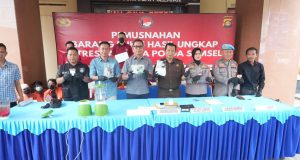 Ditresnarkoba Polda Sumsel Musnahkan Ribuan Gram Sabu dan Ribuan Ekstasi