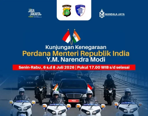 Polda Metro Jaya Siapkan Rekayasa Lalu Lintas Selama Kunjungan PM India Narendra Modi