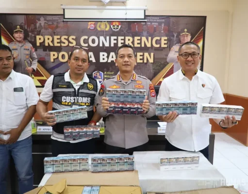Polda Banten Gagalkan Peredaran 44.500 Bungkus Rokok Ilegal di Banten, Tiga Orang Diamankan