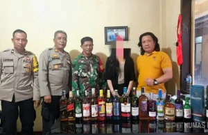 Polsek Luwuk Ungkap Penjualan Miras Ilegal Berkedok Rumah Kos, 173 Botol Disita