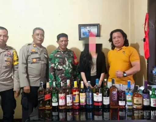 Polsek Luwuk Ungkap Penjualan Miras Ilegal Berkedok Rumah Kos, 173 Botol Disita