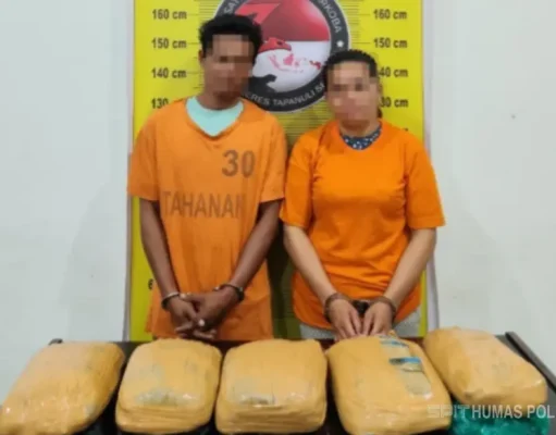 Polres Tapanuli Selatan Amankan 2 Tersangka dan BB 5 Kg Ganja